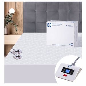 Sealy Heated Mattress🛏️Pad King👑Sz 78x80 Inch w/Dual Control 10 Heated Settings